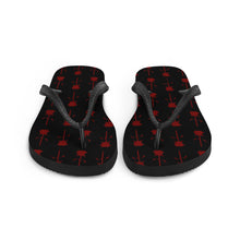 Load image into Gallery viewer, “Red Rose” pattern Flip-Flops