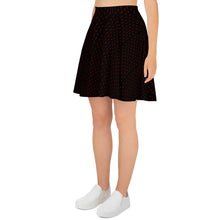 Load image into Gallery viewer, “Red Rose” Pattern Skater Skirt