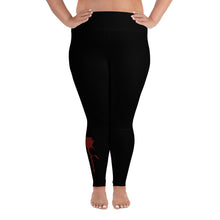 Load image into Gallery viewer, “Red Rose” Plus Size Leggings