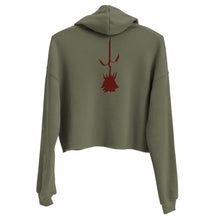 Load image into Gallery viewer, “Red Rose” Crop Hoodie
