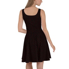 Load image into Gallery viewer, “Red Rose” Pattern Skater Dress