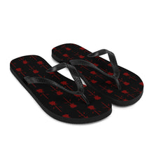 Load image into Gallery viewer, “Red Rose” pattern Flip-Flops
