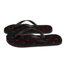Load image into Gallery viewer, “Red Rose” pattern Flip-Flops
