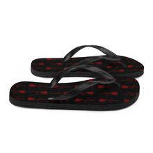 Load image into Gallery viewer, “Red Rose” pattern Flip-Flops
