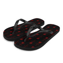 Load image into Gallery viewer, “Red Rose” pattern Flip-Flops