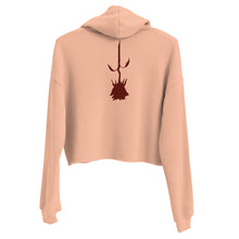 Load image into Gallery viewer, “Red Rose” Crop Hoodie