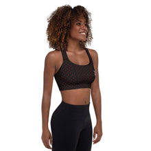 Load image into Gallery viewer, “Red Rose” Pattern Padded Sports Bra