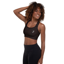 Load image into Gallery viewer, “Red Rose” Pattern Padded Sports Bra