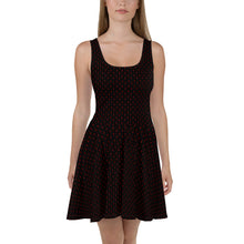 Load image into Gallery viewer, “Red Rose” Pattern Skater Dress