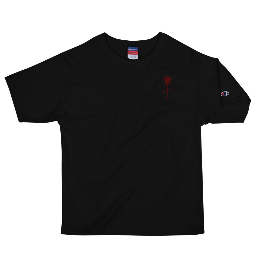 Embroidered “Red Rose” Champion T-Shirt