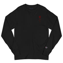 Load image into Gallery viewer, Embroidered “Red Rose” Champion Long Sleeve Shirt
