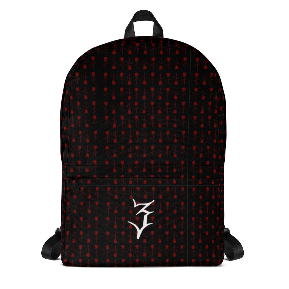 “Red Rose” Pattern Backpack